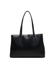Calvin Klein Torebka Ck Medium Work Tote LV04F3442G Czarny. Czarne torebki klasyczne Calvin Klein, bez wzorów, ze skóry, bez dodatków. Za 649,99 zł.
