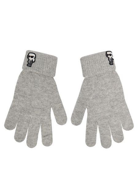 KARL LAGERFELD Rękawiczki Damskie 236W3608 Szary. Szare rękawiczki KARL LAGERFELD, bez wzorów, z dzianiny. Za 199,99 zł.