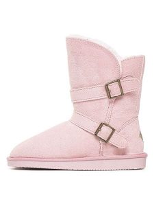 ISLAND BOOT Botki zimowe "Candace" w kolorze jasnoróżowym rozmiar: 39. Różowe botki Island Boot, na zimę, bez wzorów, z materiału, bez obcasa, bez zapięcia. Za 130,99 zł.