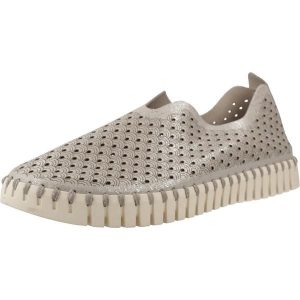 Buty ILSE JACOBSEN 179043 Srebrny. Szare buty trekkingowe Ilse Jacobsen, ze skóry, bez zapięcia. Za 275,99 zł.