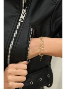 MOODE Bransoletka "Laurine" rozmiar: onesize. Żółte bransoletki MOODE, ze stali. Za 43,99 zł.