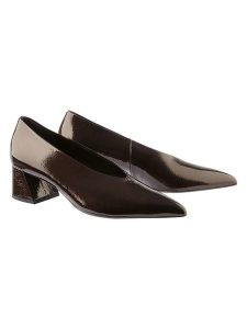 Högl Skórzane czółenka w kolorze brązowym rozmiar: 38,5. Brązowe czółenka HÖGL, bez wzorów, bez obcasa, bez zapięcia. Za 348,90 zł.