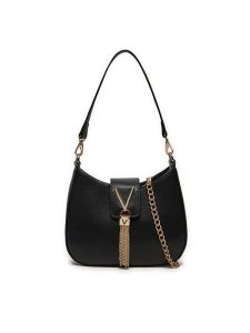 Valentino Torebka Divina VBS1R417G Czarny. Czarne torebki klasyczne Valentino, bez wzorów, ze skóry, bez dodatków. Za 259,99 zł.