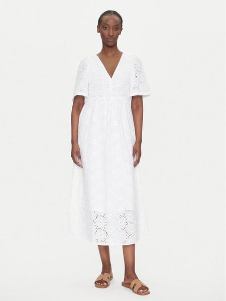 JDY Sukienka letnia Heaven 15347544 Biały Regular Fit. Białe kombinezony JDY, na lato, s, bez wzorów, z bawełny, bez kołnierzyka, bez ramiączek. Za 209,99 zł.