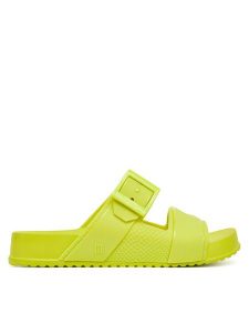 Melissa Klapki Melissa Cozy Connection Slide Ad M 35832 Zielony. Zielone klapki Melissa, bez wzorów, z tworzywa sztucznego, bez obcasa. Za 199,99 zł.