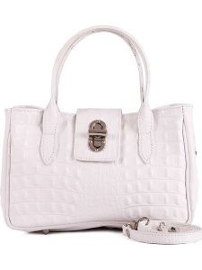 Lia Biassoni Skórzana torebka w kolorze białym - 26 x 17 x 12 cm rozmiar: onesize. Białe torebki klasyczne Lia Biassoni, bez wzorów, z materiału, przez ramię, bez dodatków. Za 237,95 zł.