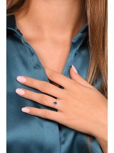 DIAMANTA Złoty pierścionek z diamentami rozmiar: 54. Niebieskie pierścionki DIAMANTA, z diamentem, złote. Za 701,16 zł.