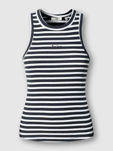 Pepe Jeans Top "Marian" w kolorze czarno-białym rozmiar: M. Białe topy Pepe Jeans, m, bez wzorów, z jeansu, bez kołnierzyka, bez ramiączek. Za 69,99 zł.