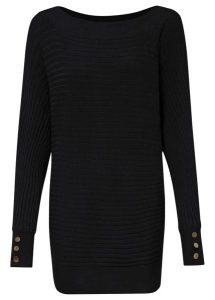 Cienki sweter z mieszanki wiskozy. Czarne swetry klasyczne bonprix, z wiskozy, bez kołnierzyka. Za 107,99 zł.