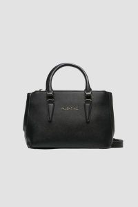VALENTINO Czarna shopperka Zero Re. Czarne shopper bag Valentino by Mario Valentino, bez wzorów, bez dodatków. W wyprzedaży za 499,99 zł.