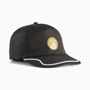 Czapka z daszkiem unisex Puma BVB CELLERATOR czarna 02646901. Czarne czapki Puma, bez wzorów, z nylonu, klasyczne. Za 95,85 zł.