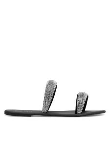 Nine West Klapki WFA2735-1 Srebrny. Szare klapki Nine West, bez wzorów, z materiału, bez obcasa. Za 119,99 zł.