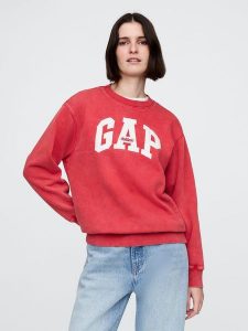 GAP Bluza w kolorze czerwonym rozmiar: XS. Czerwone bluzy GAP, xs, bez wzorów, bez kaptura. Za 87,81 zł.