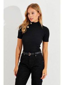 Cool and sexy Bluzka w kolorze czarnym rozmiar: S. Czarne bluzki Cool and sexy, s, bez wzorów, bez kołnierzyka, bez ramiączek. Za 41,69 zł.