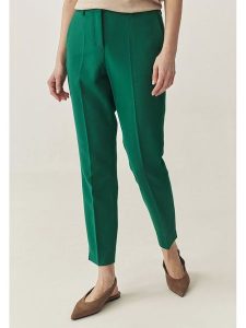 TATUUM Spodnie w kolorze zielonym rozmiar: 40. Zielone spodnie z wysokim stanem Tatuum, bez wzorów, z materiału, z podwyższonym stanem. Za 212,80 zł.