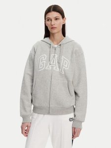 Gap Bluza 678782-12 Szary Regular Fit. Szare bluzy GAP, xxs, bez wzorów, z bawełny, bez kaptura. Za 179,99 zł.