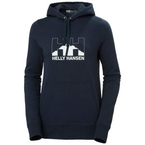 Bluza z kapturem dla kobiet Helly Hansen Nord graphic. Niebieskie bluzy Helly Hansen, bez wzorów, z kapturem. Za 372,00 zł.