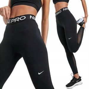 Legginsy treningowe damskie Nike Pro 365. Czarne legginsy Nike, bez wzorów. Za 142,00 zł.