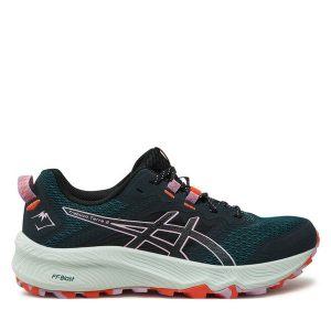 Buty do biegania Asics. Zielone buty sportowe ASICS, bez wzorów, bez zapięcia, do biegania. Za 349,99 zł.