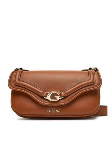 Guess Torebka Dea Mini HWBG79 93790 Brązowy. Brązowe listonoszki Guess, z aplikacjami, ze skóry, bez dodatków. Za 439,99 zł.
