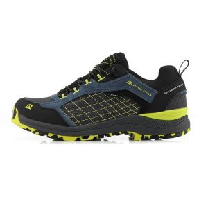 Buty trekkingowe niskie damskie Alpine Pro Lopre Vibram. Czerwone buty trekkingowe Alpine Pro, ze skóry, bez zapięcia. W wyprzedaży za 399,00 zł.