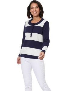 WITT WEIDEN Bluzka w kolorze fioletowo-kremowym rozmiar: 54. Brązowe bluzki WITT WEIDEN, bez wzorów, bez kołnierzyka, bez ramiączek. Za 39,99 zł.