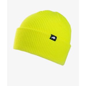 Czapka zimowa DZIK® żółta. Żółte czapki DZIK, bez wzorów, ze skóry. Za 139,99 zł.