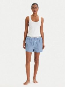 KARL LAGERFELD Piżama B1W45008 Biały Regular Fit. Białe piżamy KARL LAGERFELD, bez wzorów, z bawełny, bez ramiączek. Za 529,99 zł.