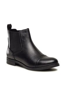 Lasocki Sztyblety WI23-DALIA-22C Czarny. Czarne botki Lasocki, bez wzorów, ze skóry, bez obcasa, na płaskiej podeszwie, bez zapięcia. Za 102,99 zł.