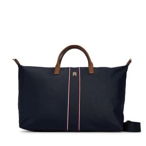Torebka Tommy Hilfiger. Niebieskie shopper bag TOMMY HILFIGER, bez wzorów, bez dodatków. Za 649,99 zł.