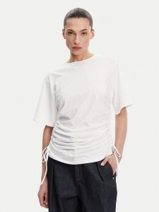 French Connection T-Shirt 76YAF Biały Regular Fit. Białe t-shirty French Connection, xl, bez wzorów, z bawełny, bez kołnierzyka, bez ramiączek. Za 129,99 zł.