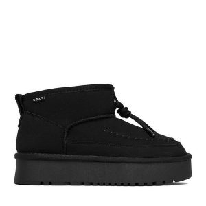 Śniegowce Roxy. Czarne buty zimowe Roxy, bez obcasa, bez zapięcia. Za 249,99 zł.