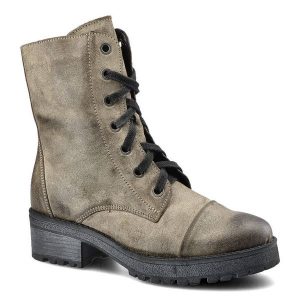 Zielone Botki Maciejka Damskie Skórzane Buty. Zielone botki Maciejka, na jesień, bez wzorów, ze skóry, bez obcasa, na obcasie, bez zapięcia. Za 245,00 zł.