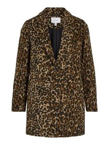 Vila Płaszcz przejściowy "Leopolina" w kolorze czarno-karmelowym rozmiar: 36. Brązowe płaszcze Vila, bez wzorów, z wełny, bez kaptura. Za 160,96 zł.