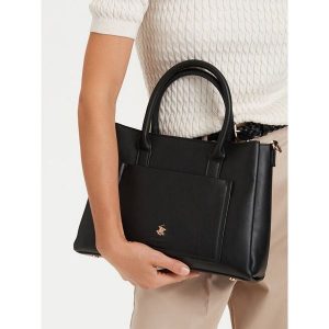 Torebka Beverly Hills Polo Club. Czarne kuferki Beverly Hills Polo Club, bez wzorów, bez dodatków. Za 229,99 zł.