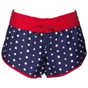 Spodenki kobiece Arena Dots Short. Niebieskie szorty Arena, bez wzorów, z materiału, sportowe. Za 46,32 zł.