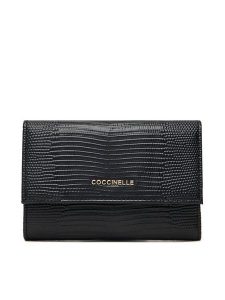 Coccinelle Portfel TL4 Metallic Lizard E2 TL4 11 66 01 Czarny. Czarne portfele Coccinelle, bez wzorów, ze skóry. Za 489,99 zł.
