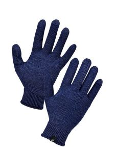 Norfolk Wełniane rękawiczki w kolorze granatowym rozmiar: L/XL. Niebieskie rękawiczki Norfolk, bez wzorów, prążkowane. Za 39,99 zł.