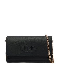 Liu Jo Portfel AA6191 ES029 Czarny. Czarne portfele Liu Jo, bez wzorów, ze skóry. Za 379,99 zł.