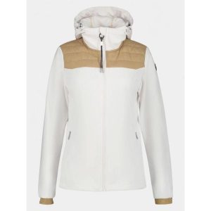 Kurtka softshell damska Luhta Arantila. Białe kurtki Luhta, l, bez wzorów, z softshellu, bez kaptura. W wyprzedaży za 422,90 zł.