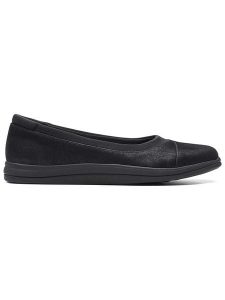 Clarks Baleriny w kolorze czarnym rozmiar: 36. Czarne balerinki Clarks, bez wzorów, bez obcasa, bez zapięcia. Za 105,38 zł.