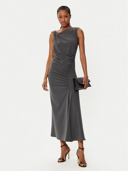 Imperial Sukienka koktajlowa AFATIKP Szary Slim Fit. Szare kombinezony Imperial, xs, bez wzorów, z syntetyku, wizytowe, bez kołnierzyka, bez ramiączek. Za 219,99 zł.