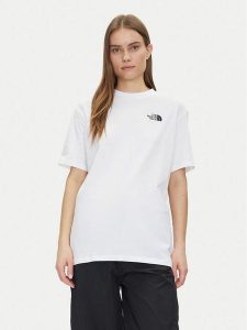 The North Face T-Shirt NF0A87NQFN41 Biały Oversize. Białe t-shirty The North Face, s, bez wzorów, z bawełny, bez kołnierzyka, bez ramiączek. Za 109,99 zł.
