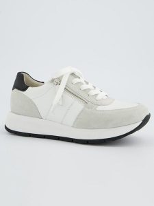 Paul Green Skórzane sneakersy w kolorze biało-kremowym rozmiar: 38. Białe trampki Paul Green, bez wzorów, bez zapięcia. Za 419,24 zł.