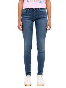 Mustang Dżinsy - Skinny fit - w kolorze niebieskim rozmiar: W26/L34. Niebieskie jeansy Mustang, z aplikacjami, z podwyższonym stanem. Za 96,60 zł.