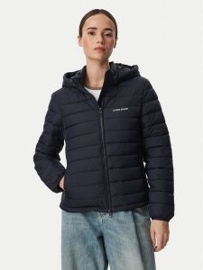 Guess Jeans Kurtka przejściowa W6YL09 W2799 Granatowy Regular Fit. Niebieskie kurtki Guess Jeans, s, z aplikacjami, z jeansu, bez kaptura. Za 599,99 zł.