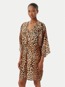 LOLA CASADEMUNT Sukienka letnia LS2616015 Brązowy Regular Fit. Brązowe kombinezony LOLA CASADEMUNT, na lato, s, bez wzorów, z wiskozy, bez kołnierzyka, bez ramiączek. Za 417,99 zł.