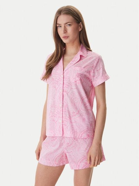 LAUREN RALPH LAUREN Piżama ILN12499 Różowy. Czerwone piżamy Lauren Ralph Lauren, bez wzorów, z bawełny, bez ramiączek. Za 449,99 zł.