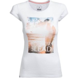 T-shirt damski TSD617 - biały - Outhorn. T-shirty marki Outhorn. W wyprzedaży za 24,99 zł.