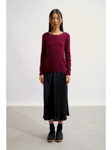 AUTHENTIC CASHMERE Kaszmirowy sweter "Epéna" w kolorze bordowym rozmiar: XXL. Czerwone swetry oversize AUTHENTIC CASHMERE, xxl, bez wzorów, z kaszmiru, bez ramiączek. Za 361,99 zł.